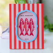 Red and pink striped photo frame