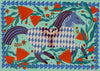 Colorful artwork of a horse with abstract patterns and shapes.